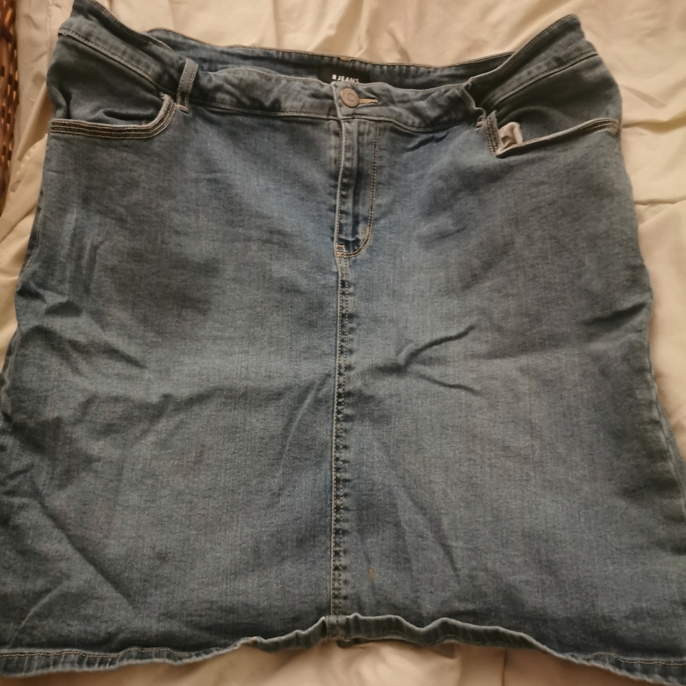 Jeans skirt straight